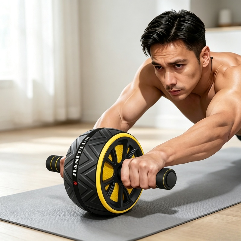 Sports Equipment List - Rueda Abdominal con Agarre Antideslizante, Entrenador