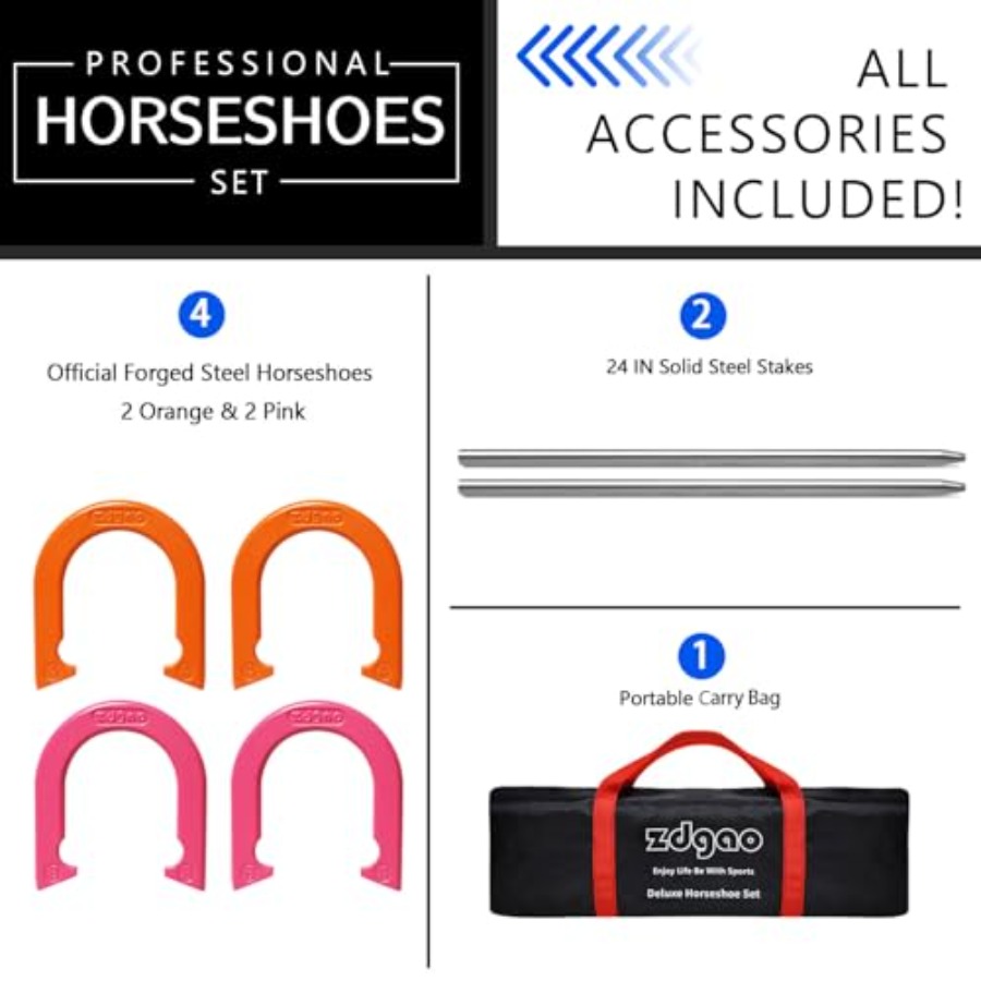 Juego de juego al aire libre p - Horseshoe Game Set reseña y precio